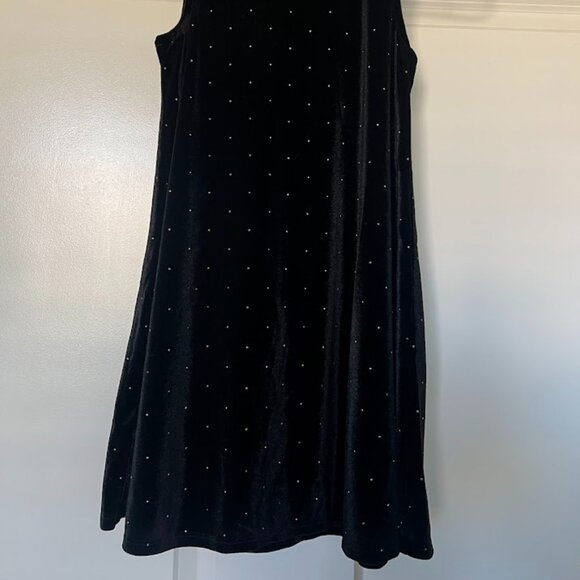 Epic Threads Gold Black Sparkle Sequin Velour Collared Dress Size Medium - Picture 3 of 11
